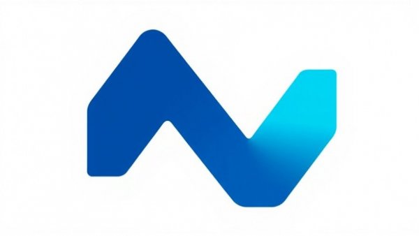 Abstract logo with overlapping N shapes, minimalist vector design