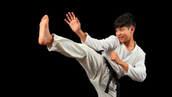 Gabby Viola demonstrating her Olympic aspirations with a high kick.