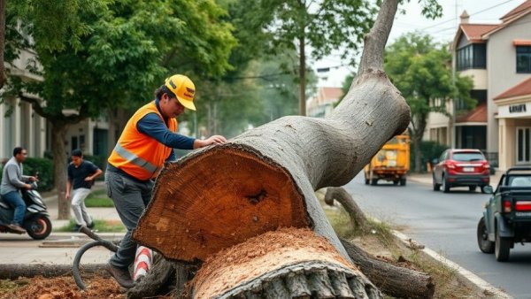 Professional tree removal during tree inspections for homeowners.