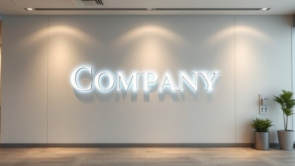 Modern office signage for property management services