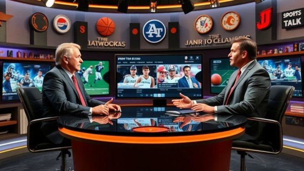 Sports talk show discussing Pittsburgh Steelers future with Aaron Rodgers.