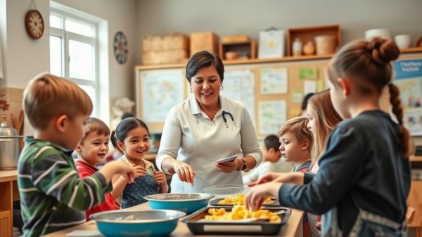 Michigan agriculture education class with a teacher guiding students