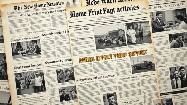 Collage of WWII newspapers highlighting Michigan agriculture efforts.