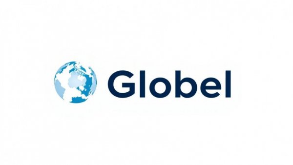 Global company logo with integrated digital marketing strategy theme.