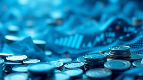 Professional logo on digital financial background for rental property oversight services.