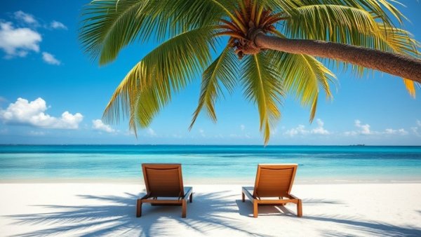 Tropical beach scene for Michigan Spring Break travel