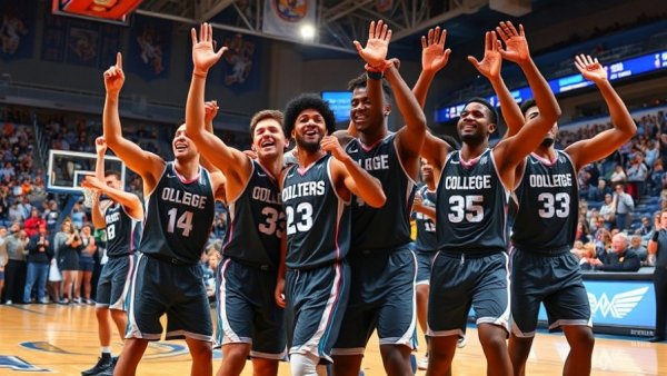 Michigan State NCAA history moment with basketball players celebrating victory.
