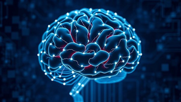 Abstract digital brain with circuits symbolizes agentic AI business applications.