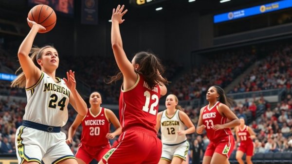 Michigan basketball Sweet Sixteen intense game action
