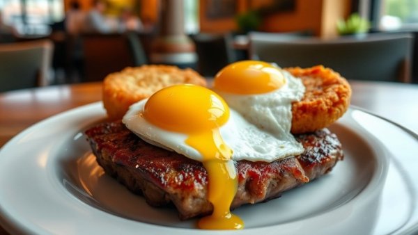 Michigan delis lunch specials with sunny-side-up eggs.