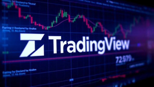 TradingView logo on blurred financial data background related to resilient cosmetics stocks.