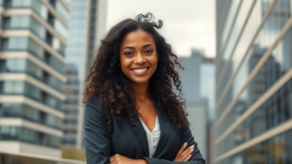 Professional woman in corporate setting representing rental property oversight services