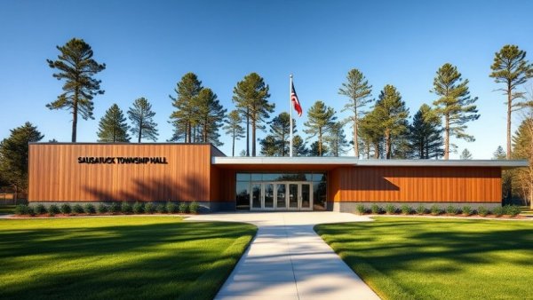 Modern Saugatuck Township Hall renovations exterior view