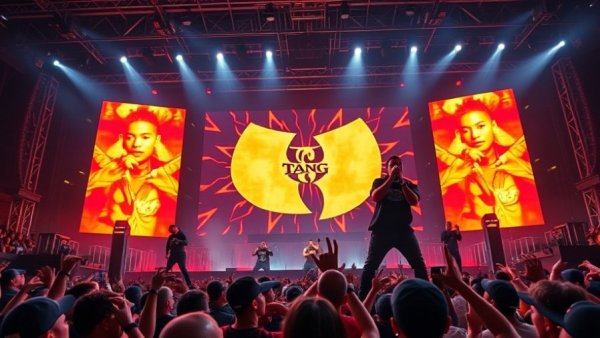 Wu-Tang Clan U.S. Tour concert on vibrant stage with performers