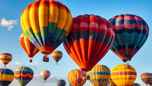 Vibrant hot air balloons in West Michigan championship.