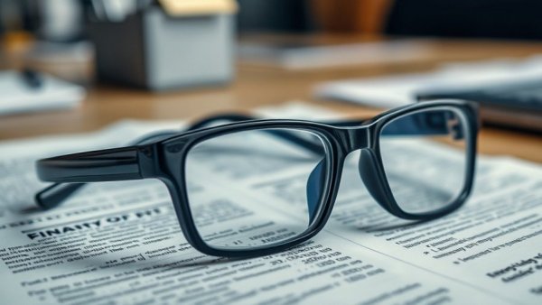 Eyeglasses on financial document related to SME business growth.