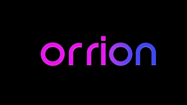 Futuristic 'orion' logo for electrical contracting projects.