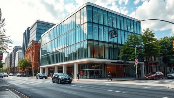 Modern building design by Abode West Fulton, future site post demolition of Grand Rapids restaurant.