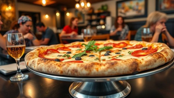 Flo's Pizzeria pizza and drinks on table; closure impacts.