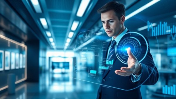 Futuristic digital marketing interface in online casino setting.