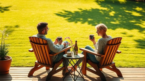 Relaxing on a lush lawn, showcasing lawn fertilization and weed control services in Muskegon.