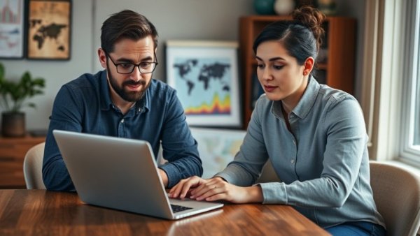 Analyzing data charts on laptop for best online marketing degrees.