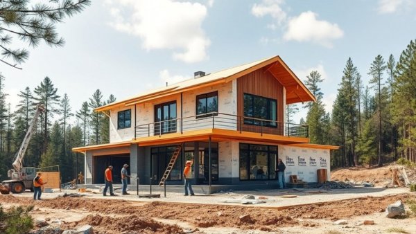 Construction site of a new house in progress, reflecting Michigan housing reform initiatives.