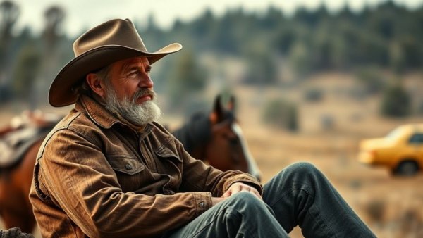 Cowboy scene from Chuck Norris movies worth watching, captured in countryside setting.
