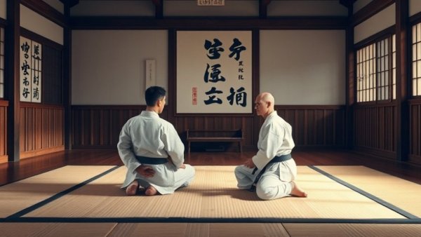 Traditional karate dojo in Gurnee with martial artists in uniform.