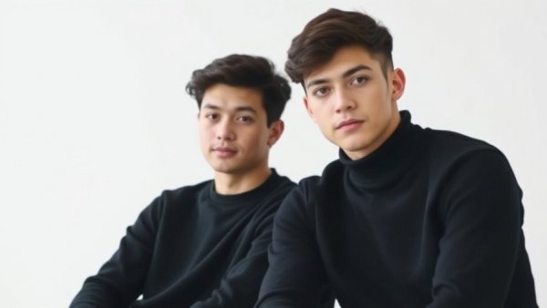 Two young men in black sweaters representing AI-Native Business Models.