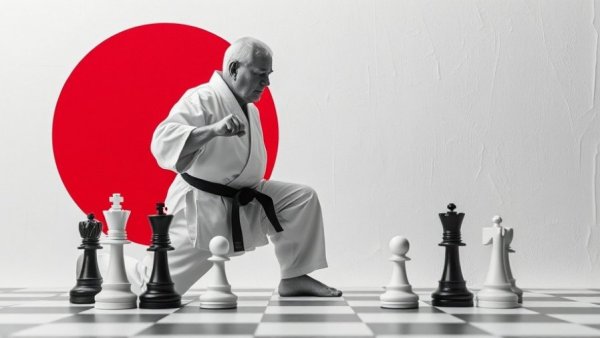 Chess Boxing for Martial Artists in Gurnee illustration with karate and chess.