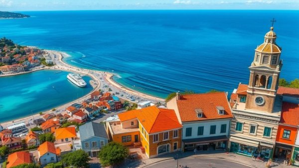 Scenic coastal and regional town views depicting migration trends in Australia.