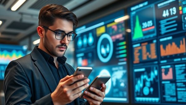 Tech expert examines AI interface in modern office, Apple AI struggles.