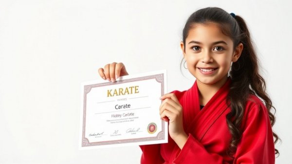 Youngest Black Belt holder in Karate displaying record certificate.