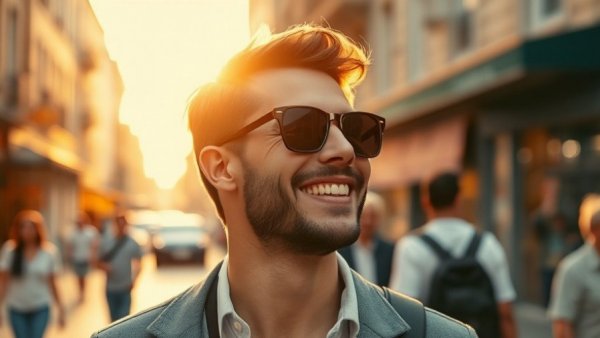 Man enjoying sunny day, connected to michigan basketball season record