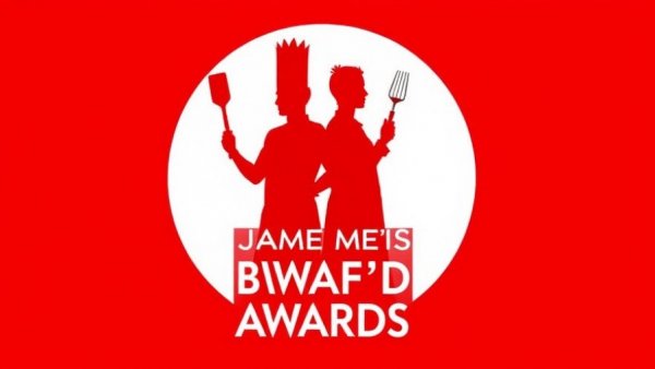 Graphic of James Beard Awards with culinary theme, Michigan's culinary scene.