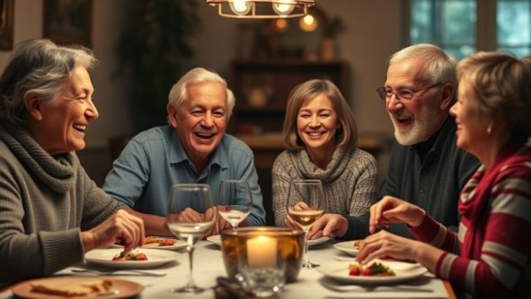 Joyful family bonding at dinner, legacy planning for Malaysian entrepreneurs.