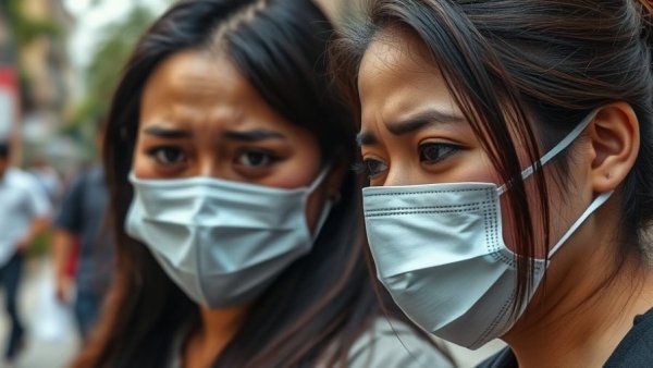 Distressed women in masks at outdoor event, property management oversight failures.