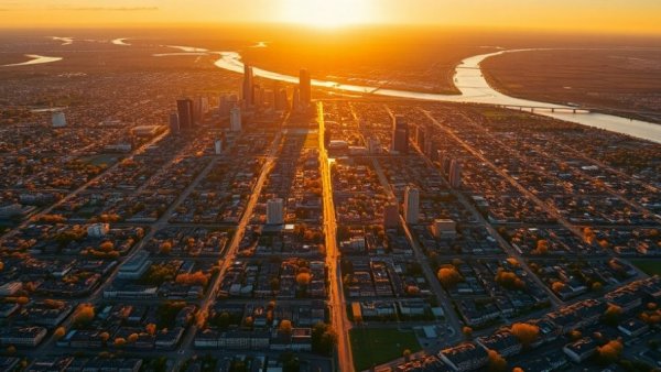 Aerial cityscape illustrating urban planning under short-term rental regulations 2026.