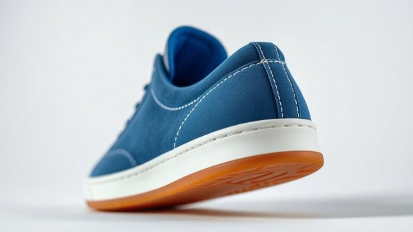 Close-up of blue and white PUMA Karate Sneakers with a gum sole.