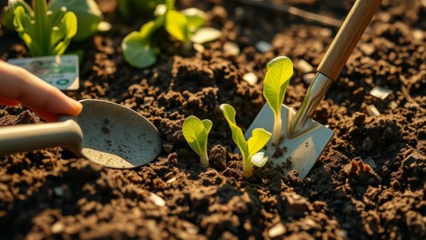 Plant seeds directly in the ground in April with sprouts emerging.