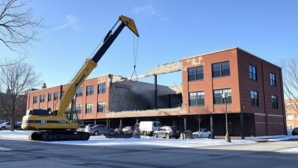 Demolition begins on Dearborn's long‑abandoned Village Plaza building