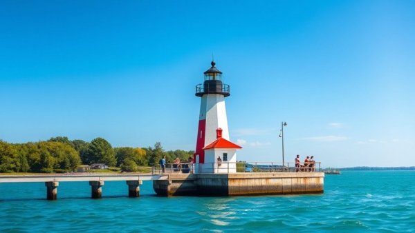 Cultural tourism in Northern Michigan featuring a picturesque lighthouse.