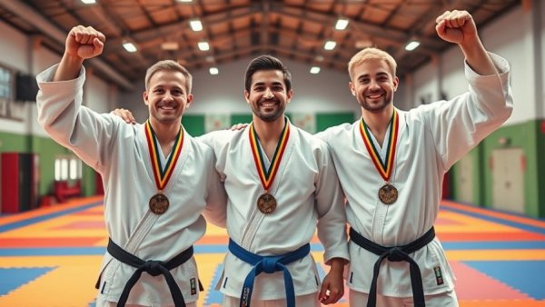 Karate champion eyes gold victory celebration