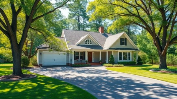 Charming suburban house in Oswego County real estate setting.