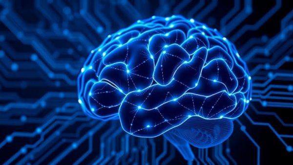 Futuristic digital brain with circuit pattern, Generative AI Business Use Cases 2026.