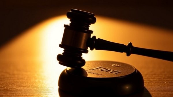 Judge's gavel silhouette symbolizing Michigan one-party consent law.