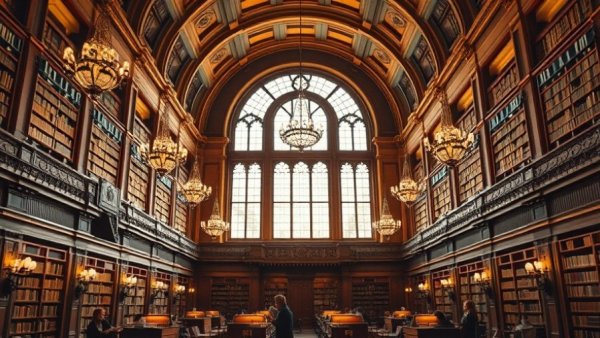 Opulent university library at applied legal storytelling conference Michigan.