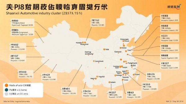 Map of Shaanxi Automotive Industry Cluster in China.