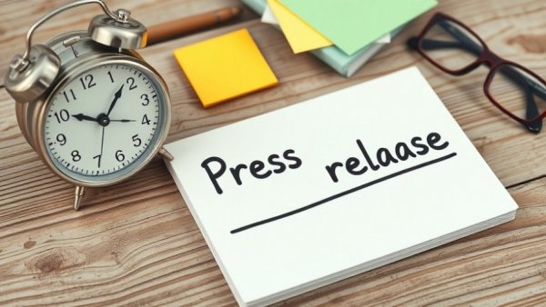 Integrated digital marketing strategy depicted with a press release setup.